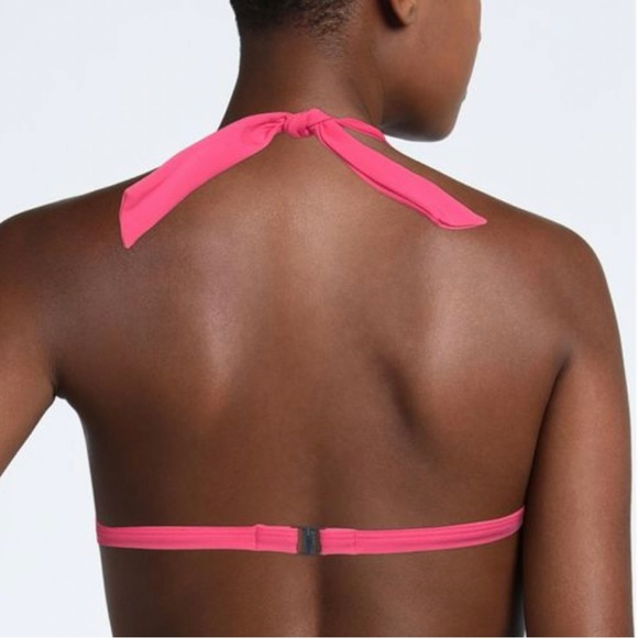 Vilebreouin Solid Water Pink Halter Bikini Top - Picture 2 of 10